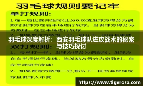 羽毛球深度解析:西安羽毛球队进攻战术的秘密与技巧探讨